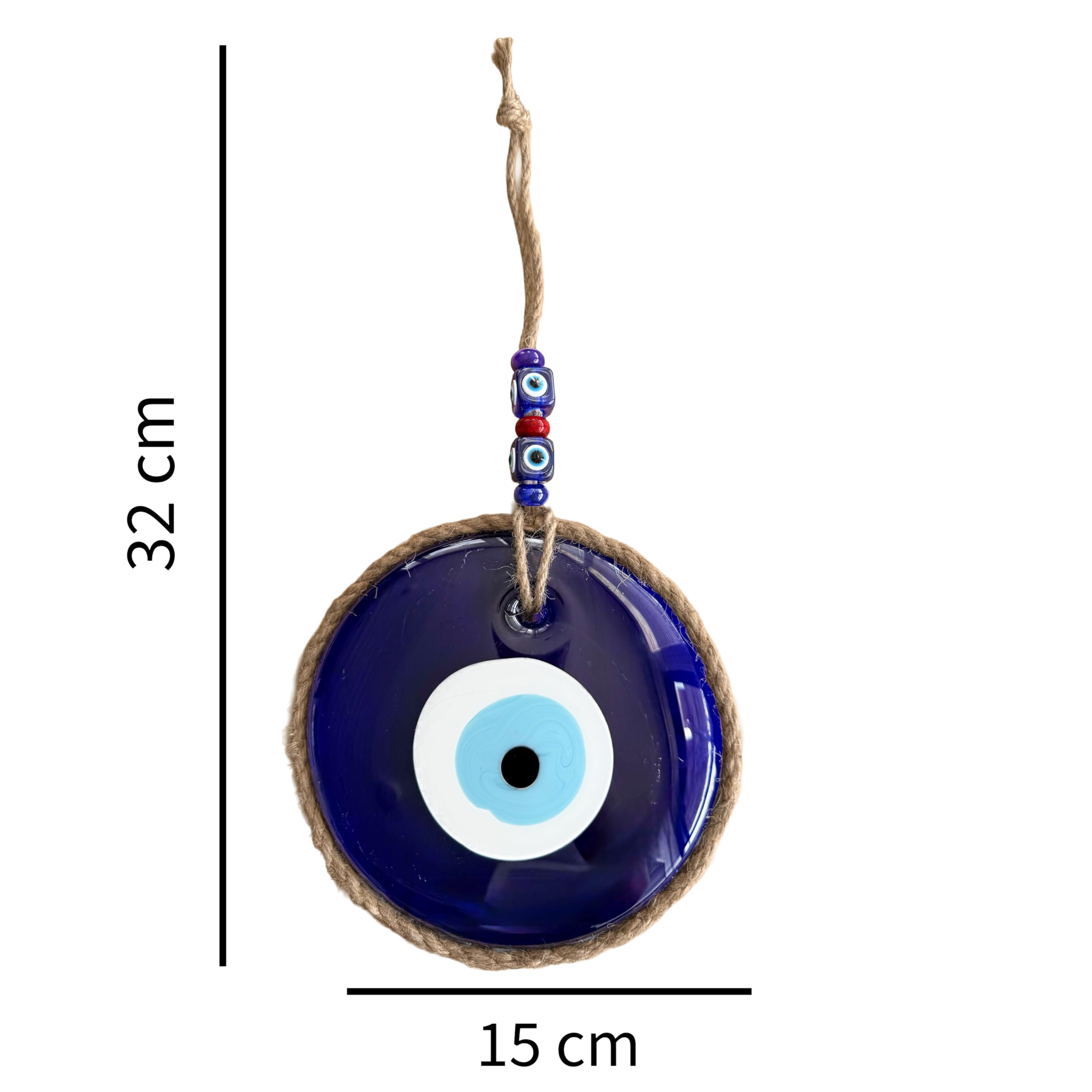 Evil Eye,Turkish Eye, Lucky Eye, Evil Eye Wall Hanging, Nazar Amulet, Lucky Amulet (15 x 32 cm) - Image 3