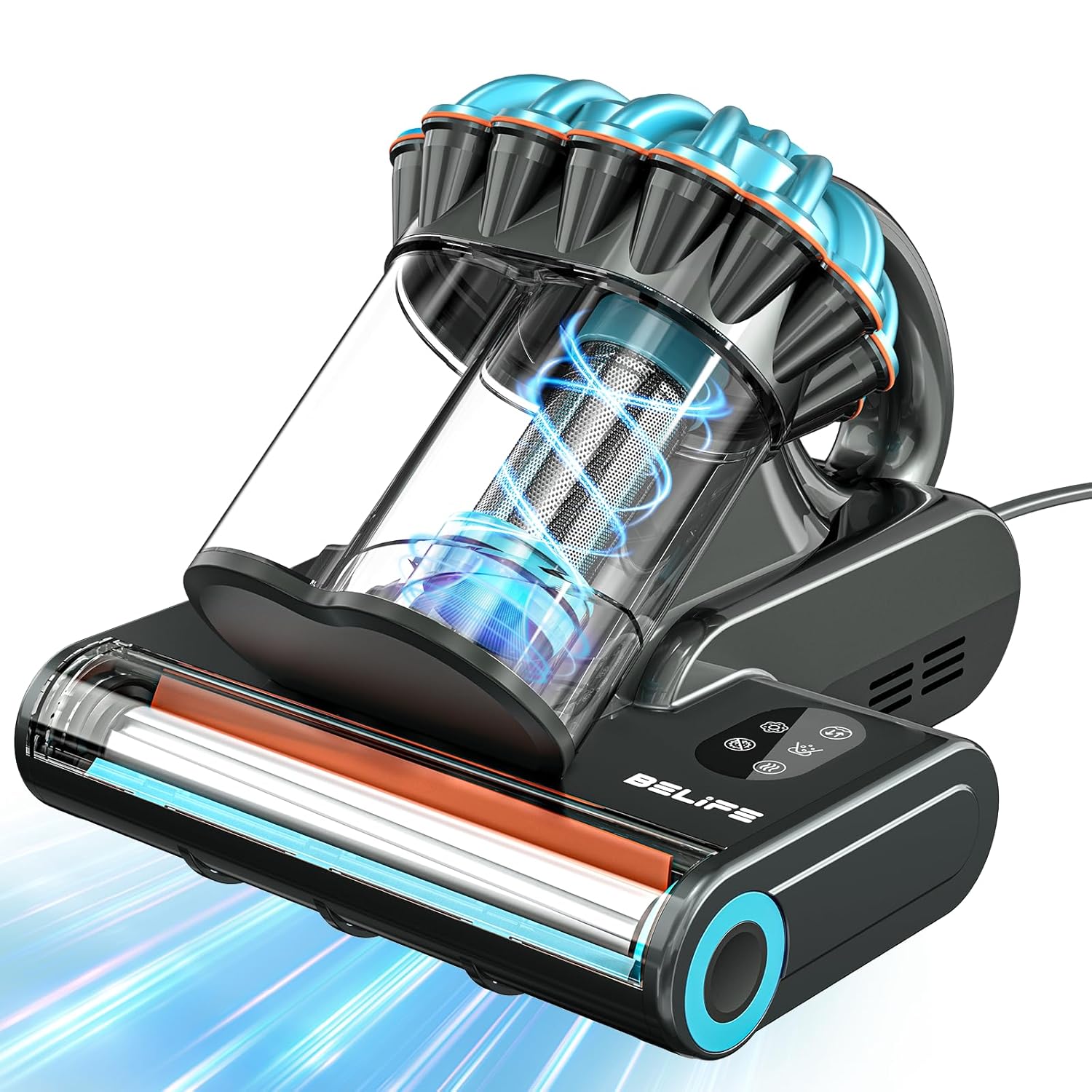 Belife M8 Mattress Vacuum Cleaner 18Kpa 550W Bed Cleaner with UV Hot Air HEPA Filter High Heating Double-Cup