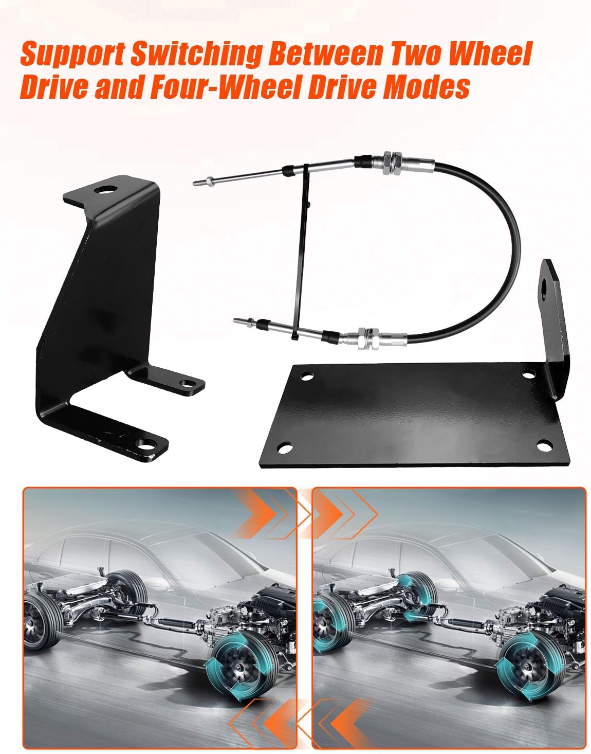 Transfer Case Cable Shift Linkage Fit for Jeep Wrangler TJ 1997 1998 1999 2000 2001 2002 2003 2004 2005 2006 Replace J0048041 ‎HQ-QGJB21