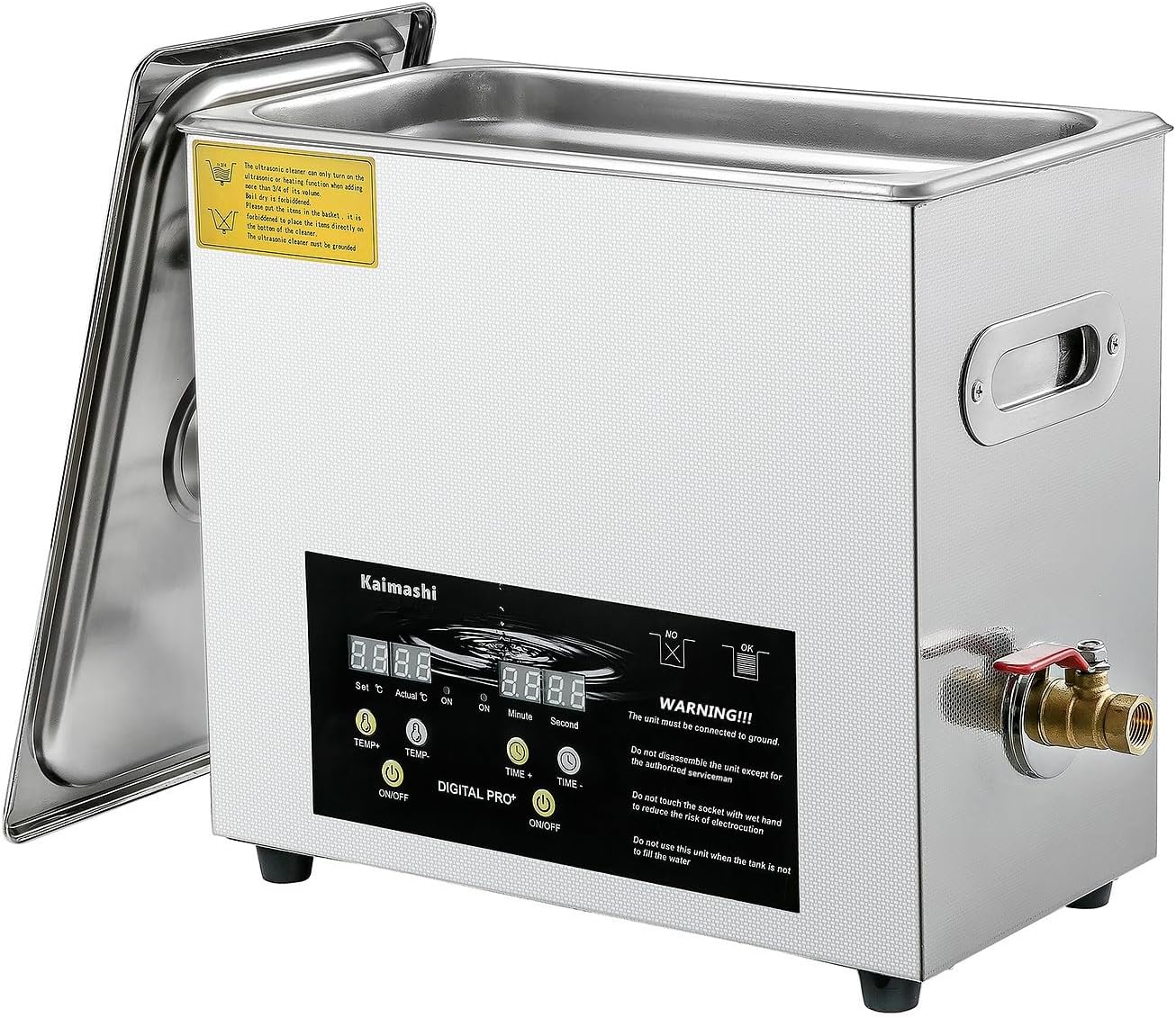 Large Ultrasonic Cleaner 6.5L 10L 15L Professional Industrial Ultrasonic Cleaning Machine 30A Silver