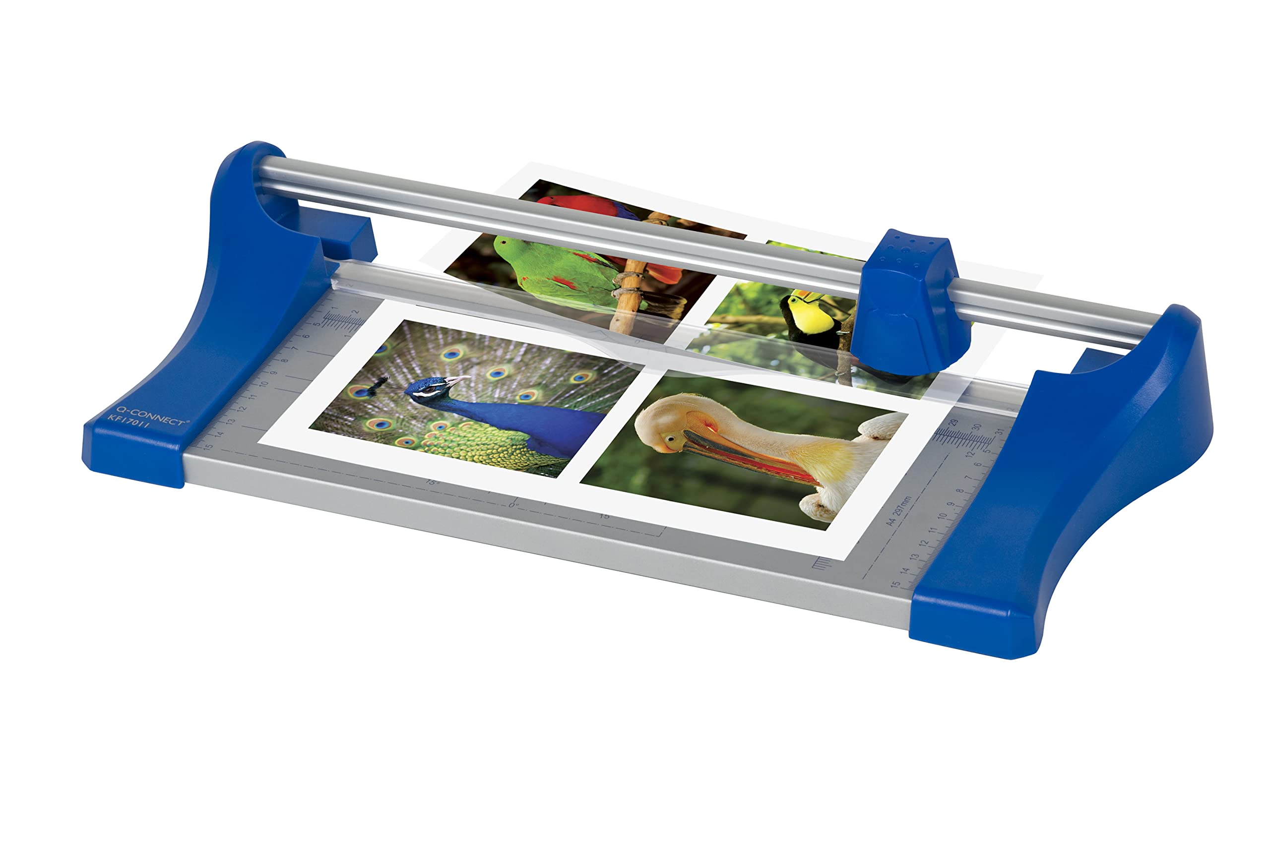 Q-Connect KF17011 Cizalla Metalica de Rodillo De 32 Cm con Base de Aluminio