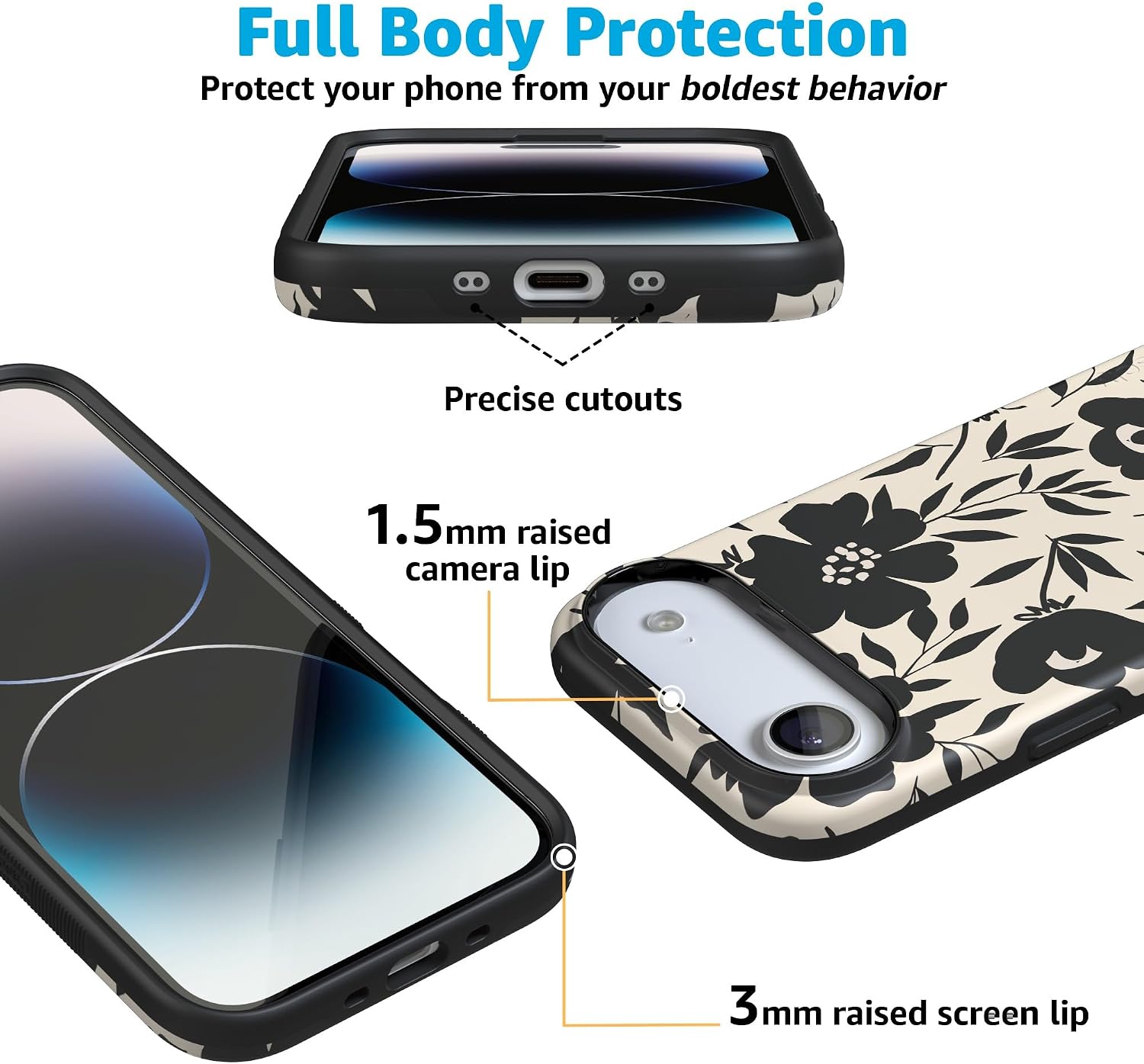 Casely iPhone 17 Air Case | Dark Fantasy | Contrast Floral | Bold Protective Design | Compatible with MagSafe