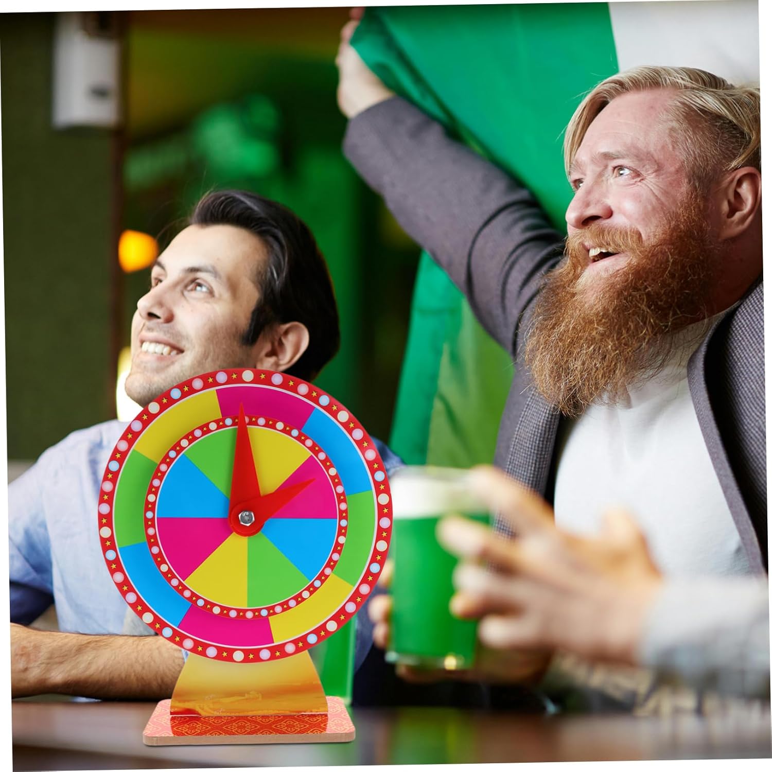 Totority Lucky Draw Wheel of Fortune Rotatable Prize Turntable DIY Game Wheel for Parties Raffle Game Turntable