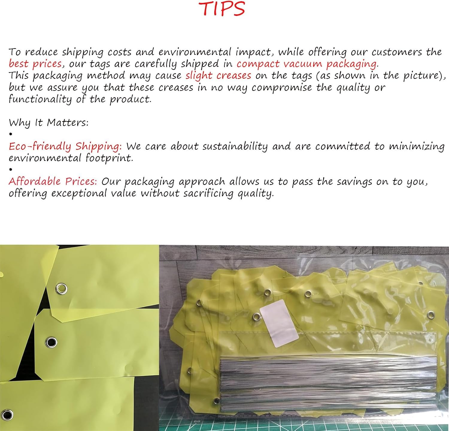 100pcs Plastic Tags with Wires - CARGEN Waterproof Shipping Tags with Wire Ties Blank Waterproof Tag for Outdoors Writeable Tag Palstic (4 3/4 x 2 3/8, Yellow)