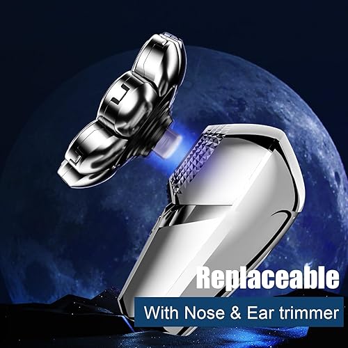 Miniatura 6 de Afeitadoras de cabeza flotantes 8D para hombres calvos, maquinillas de afeitar eléctricas impermeables para cabeza húmeda y seca, cara, piernas y