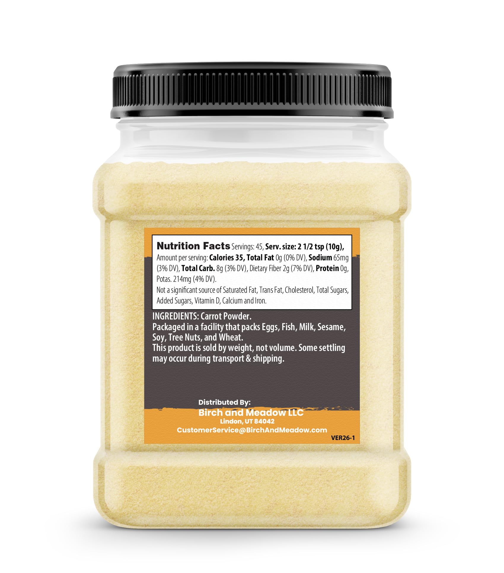 Birch & Meadow, Carrot Powder, 1 Lb — Amazon image 2