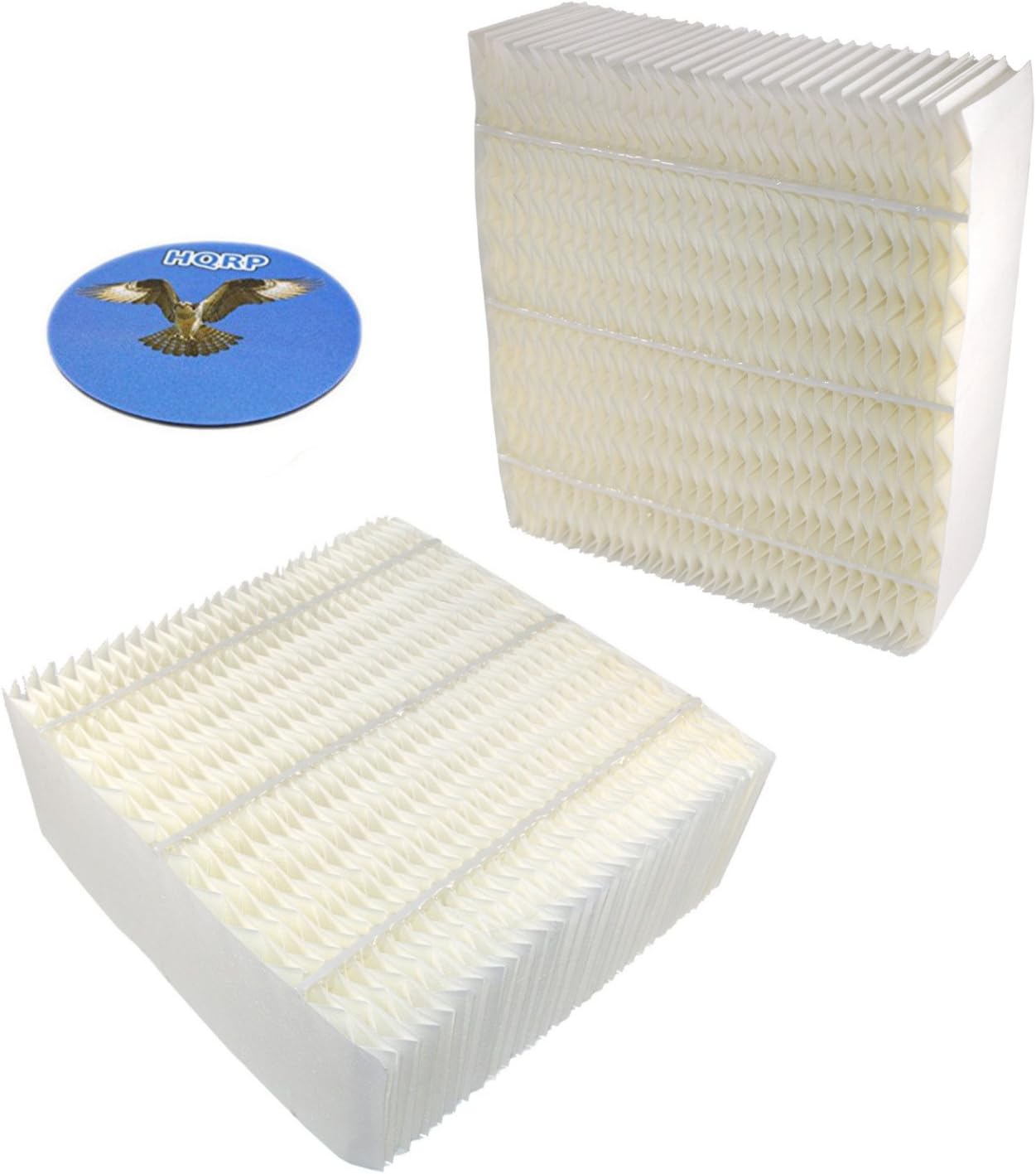 HQRP 2-Pack Wick Filter Compatible with Essick Air AIRCARE Bemis 1043, 826000 826800 826600 826900 821000 821001 831000 EP9500 EP9R500 EP9800 EP9R800 EP9700 EP9R700 SS390DWHT Evaporative Humidifiers
