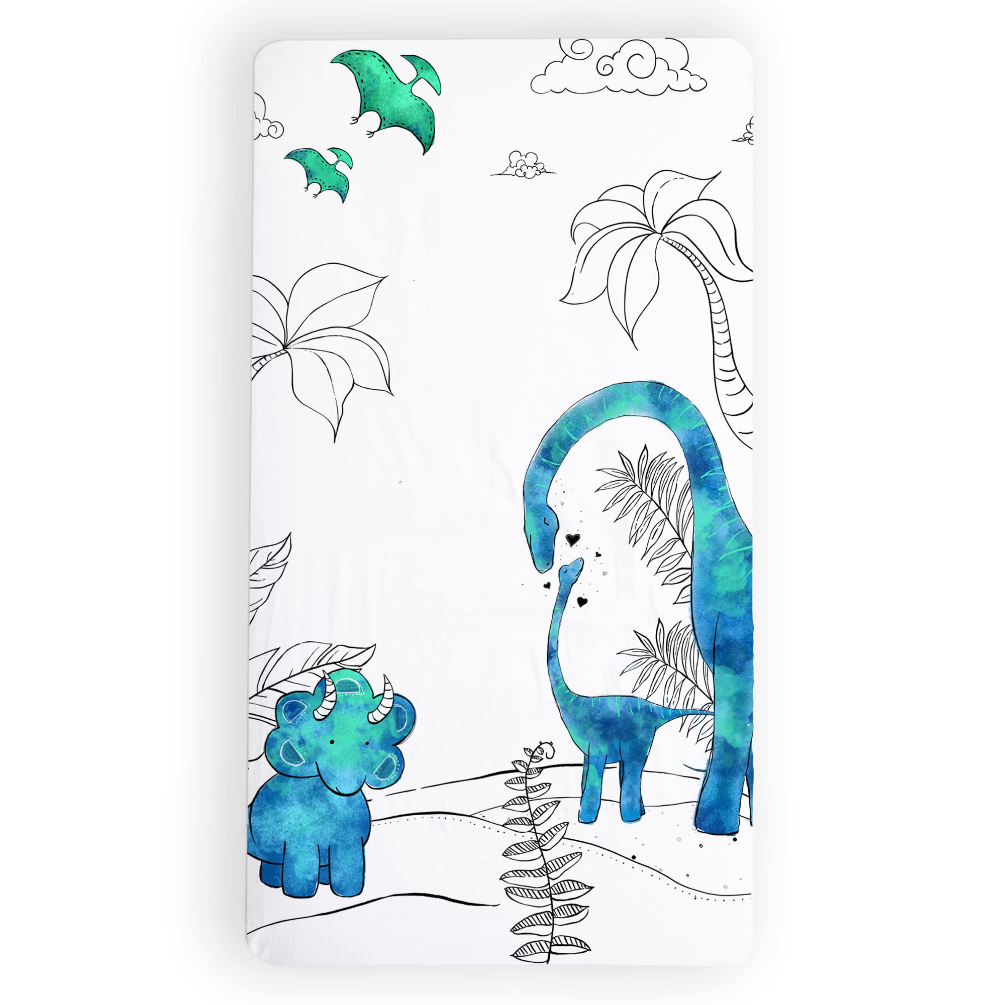 JumpOff Jo - Fitted Crib Sheet, Super Soft Breathable 100% Cotton Baby Crib Sheet for Standard Crib Mattresses and Toddler Beds, 28 in. x 52 in. - Fairy Blossom