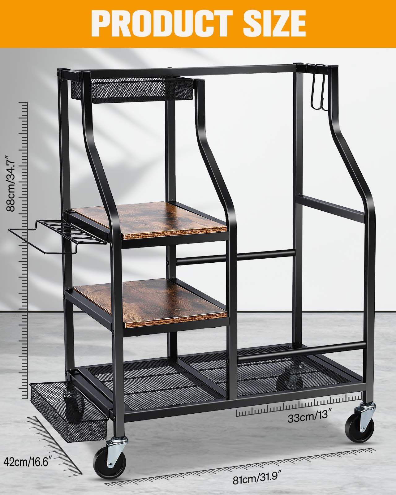 EXTCCT Organizer per borse da golf, supporto per borse da golf, accessori per attrezzature da golf, rack con ruote, mazze da golf, organizzatori per attrezzi da golf