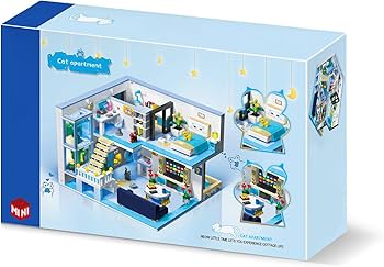 Amazon.co.jp: Hallisun ブロックセット 建物 組み立て ねこ