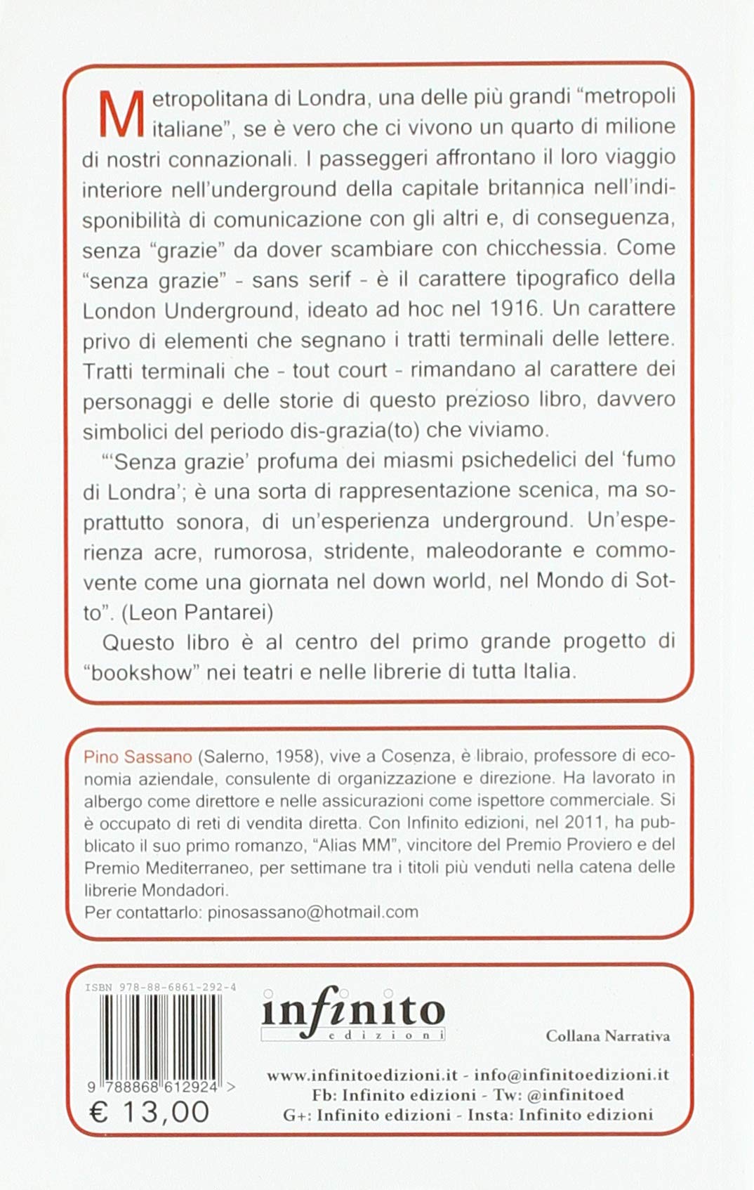 Senza grazie. Ventisette storie nella metropolitana di Londra