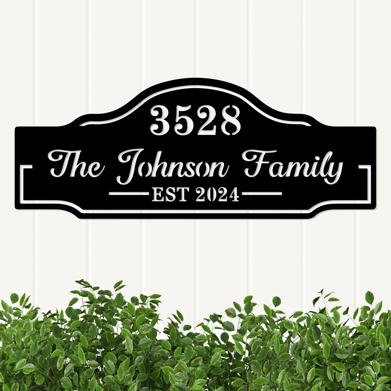 Custom Metal House Address Sign - Personalized Outdoor Name & Number Plaque, Weather-Resistant Durable Metal Sign for Housewarming Gifts & Yard Decor