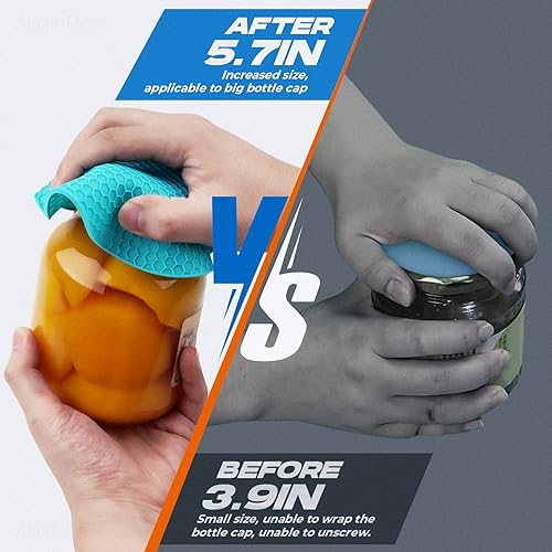 Miniatura 3 de NiHome Abrebotellas de goma para abrebotellas, almohadillas grandes de 5.7 pulgadas para manos artríticas débiles, personas mayores, abrebotellas