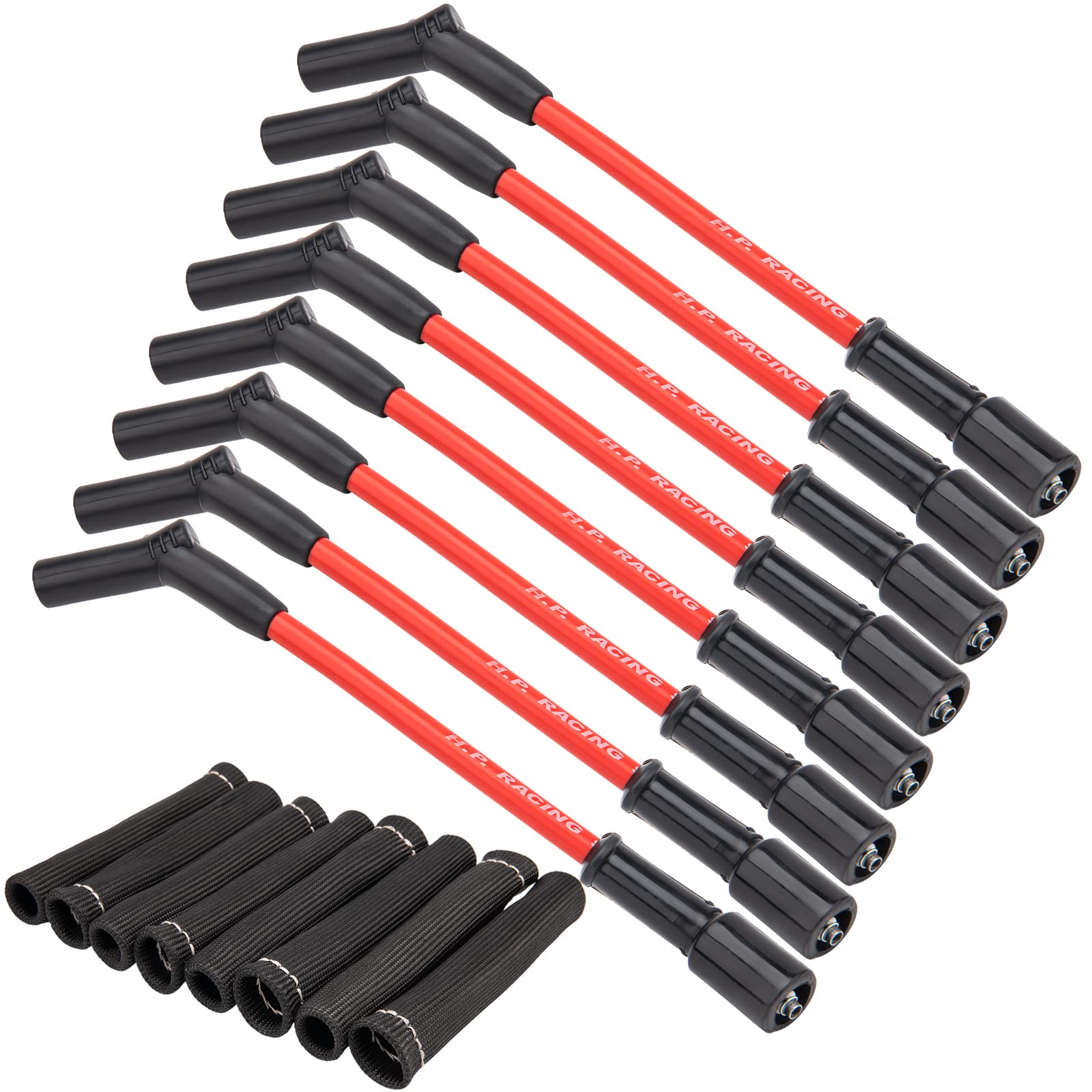 Photo 1 of Spark Plug Wires 10mm Compatible with Chevy LS LS1 LS2 LS3 LS6 LS7, With Spark Plug Wires Heat Sleeves