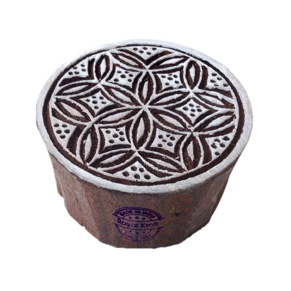 Royal Kraft Wooden Stamps DIY Fabric, Textile, Clay, Pottery, Paper, Henna Printing Blocks THBtag005 — image 1