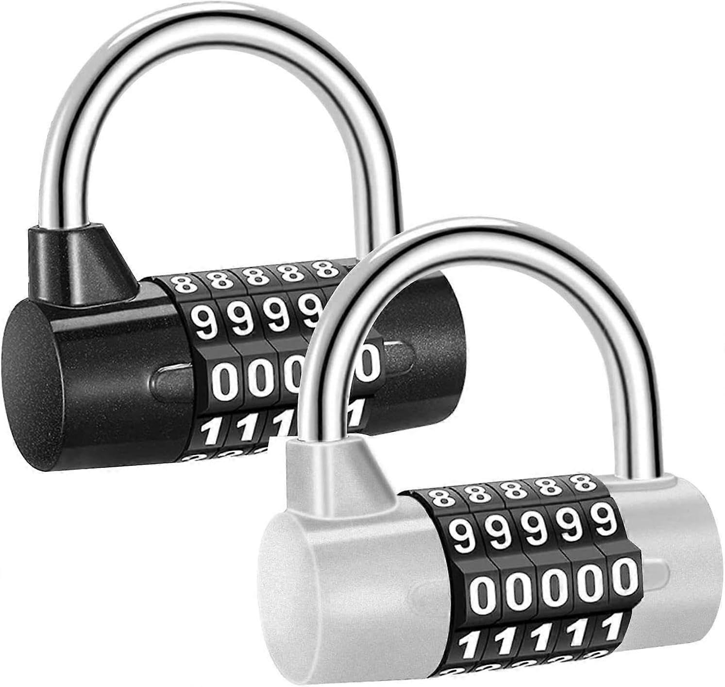 Joyhappst Image Color 2 Pack 5 Digit Combination Padlock With Number Code For Gym, Cabinet And Storage