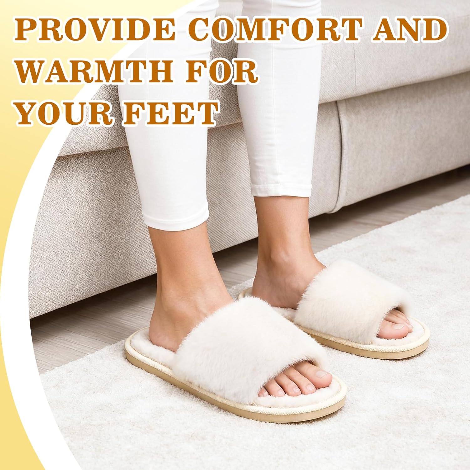 6 Pairs Bridesmaid Slippers Women Fuzzy Crossband Wedding Bride Slippers Bulk Gifts - Image 5