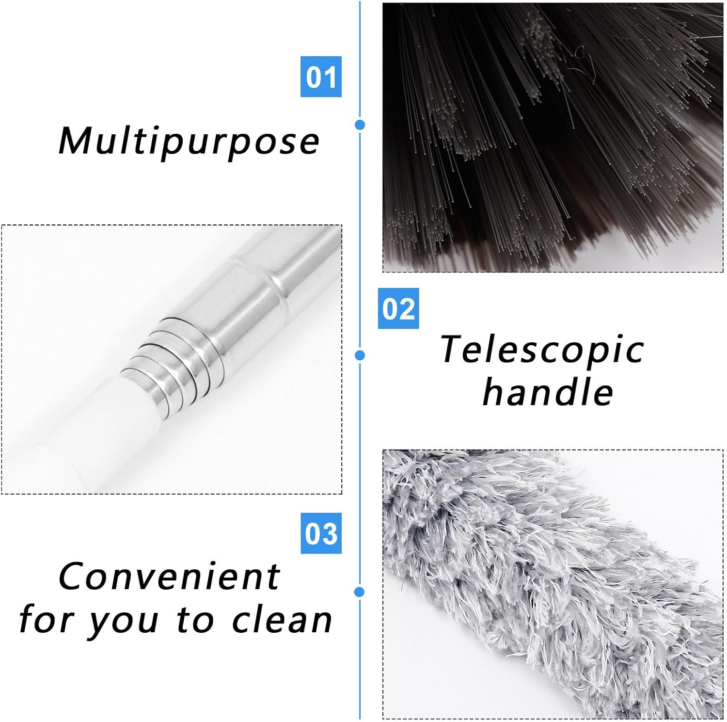 Ceiling Web Dusting Duster Telescopic Rod Dust Removal Tool image 3