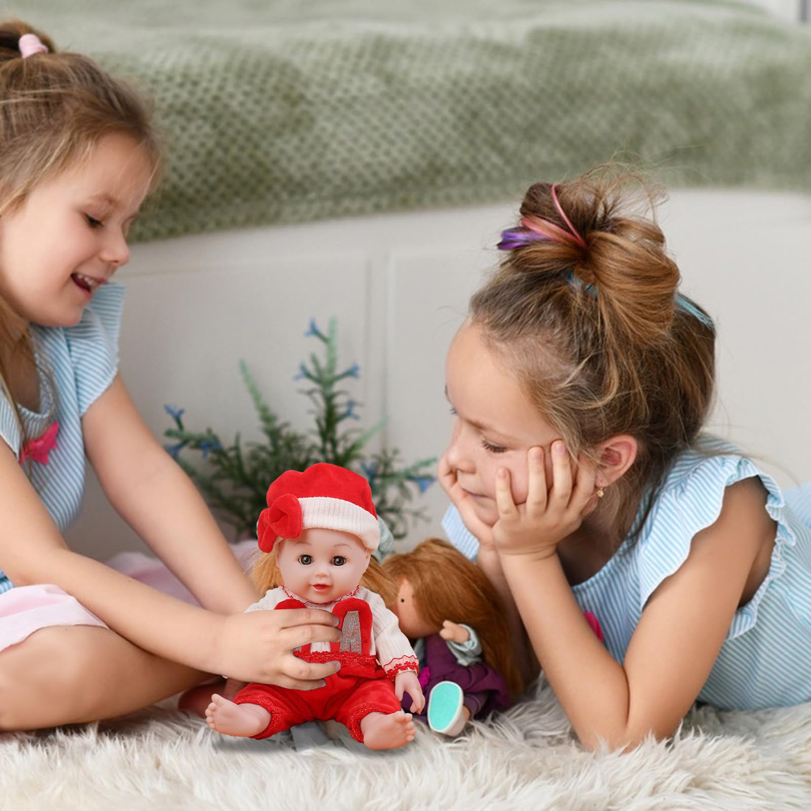 Silikonowa Lalka Reborn Realistyczna Interaktywna Bezzapachowa Zabawka | Lalka Bobas Reborn z Pełnym Ciałem dla Maluchów Chłopców Dziewczynek Rodziny Urodzin Świąt Boże Narodzenie Dzień