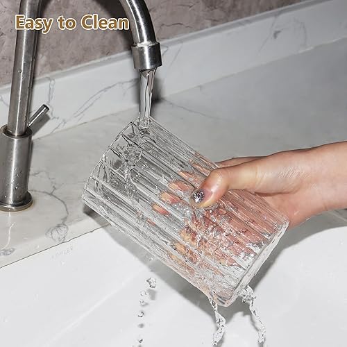 Miniatura 8 de Recipientes de vidrio para almacenamiento de alimentos con tapas herméticas de bambú, paquete de 5 tarros transparentes de almacenamiento de