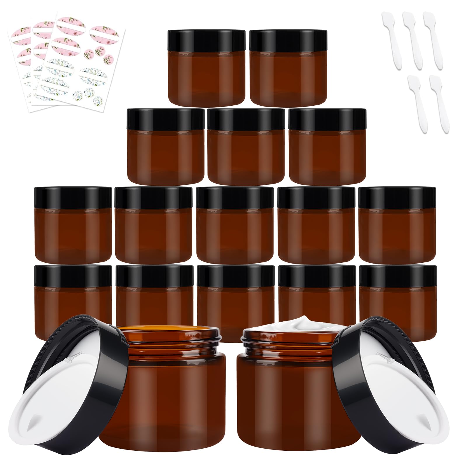 Glass Cosmetic Storage Jars