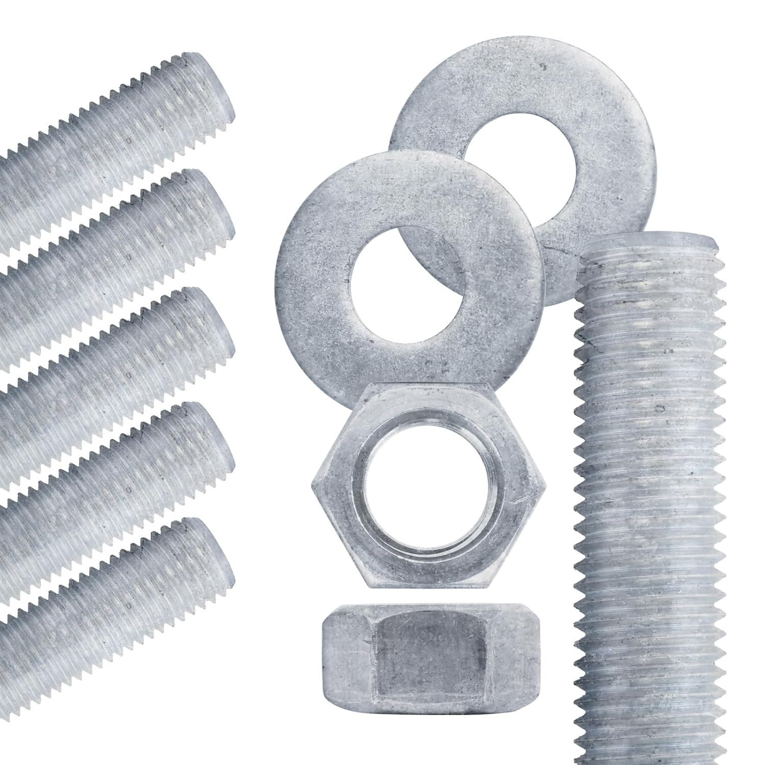 Conquest Grade 55 Hot Dip Galvanized Threaded Rod 3/4"-10 x 18 Inches (6-Pack), Made-in-USA Coarse Threaded All-Thread Rods - Meets ASTM A193 Grade 55 Standards