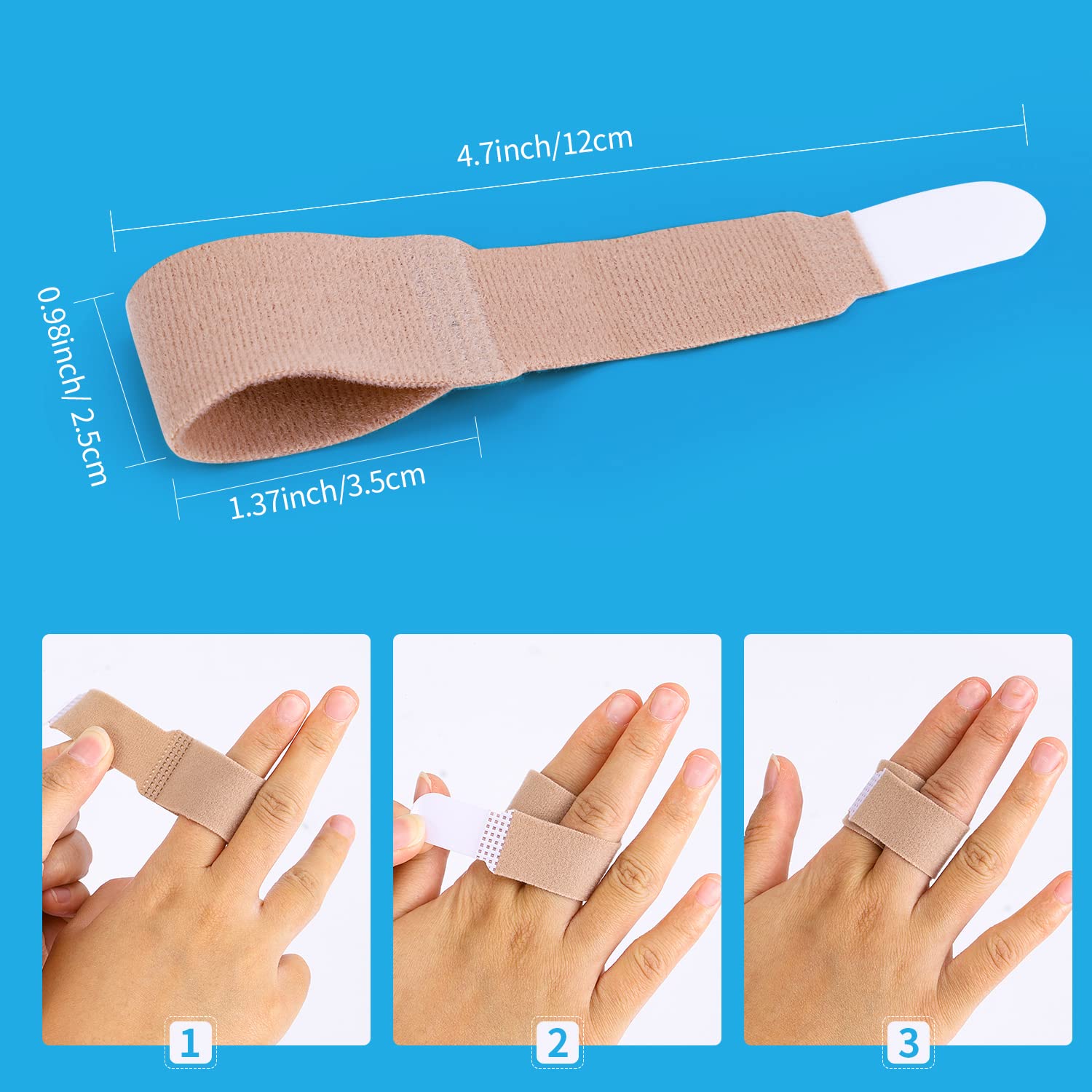 Finger Splint Buddy Wraps, 12Pieces Trigger Finger Immobilizer Support for Arthritis Pain, Broken Index Middle Ring Pinky Finger Brace, Dislocated Finger Knuckle Stabilizer Tape : Health & Household