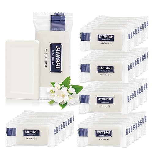 Miniatura 1 de SLequipo 120 piezas de jabón de barra de hotel de 0.5 oz a granel de mini jabones de viaje pequeños de jabón de baño y artículos de tocador