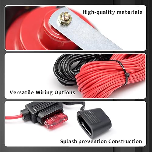 Miniatura 6 de Kit universal de bocina de señal de giro para ATV, UTV, kit legal de calle para UTV ROV, ATV, golf, SXS, coche con interruptor basculante, 2