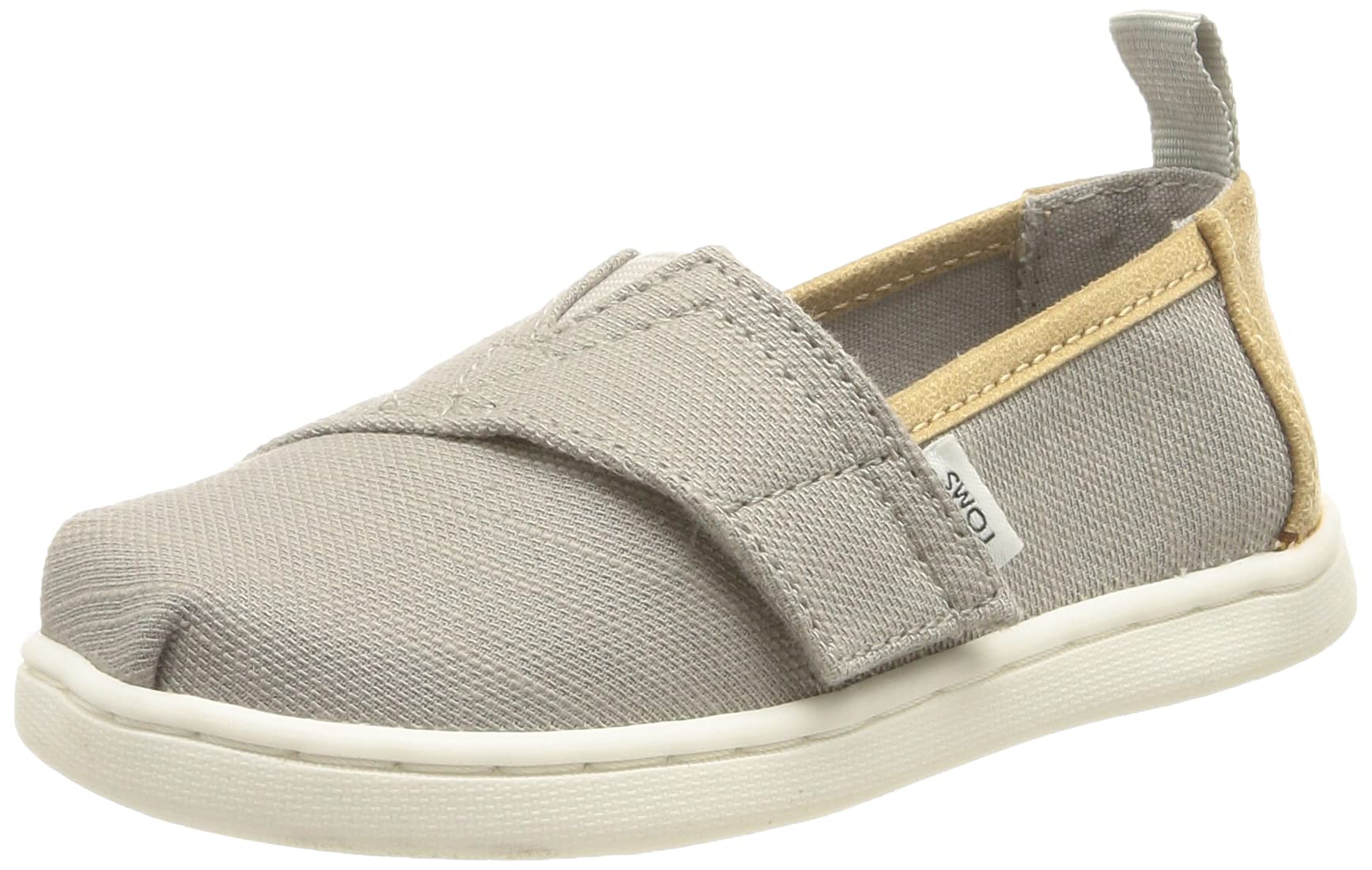 TOMS Unisex Kids Tiny Alpargata Loafer Flat, Grey Brown, 8 UK