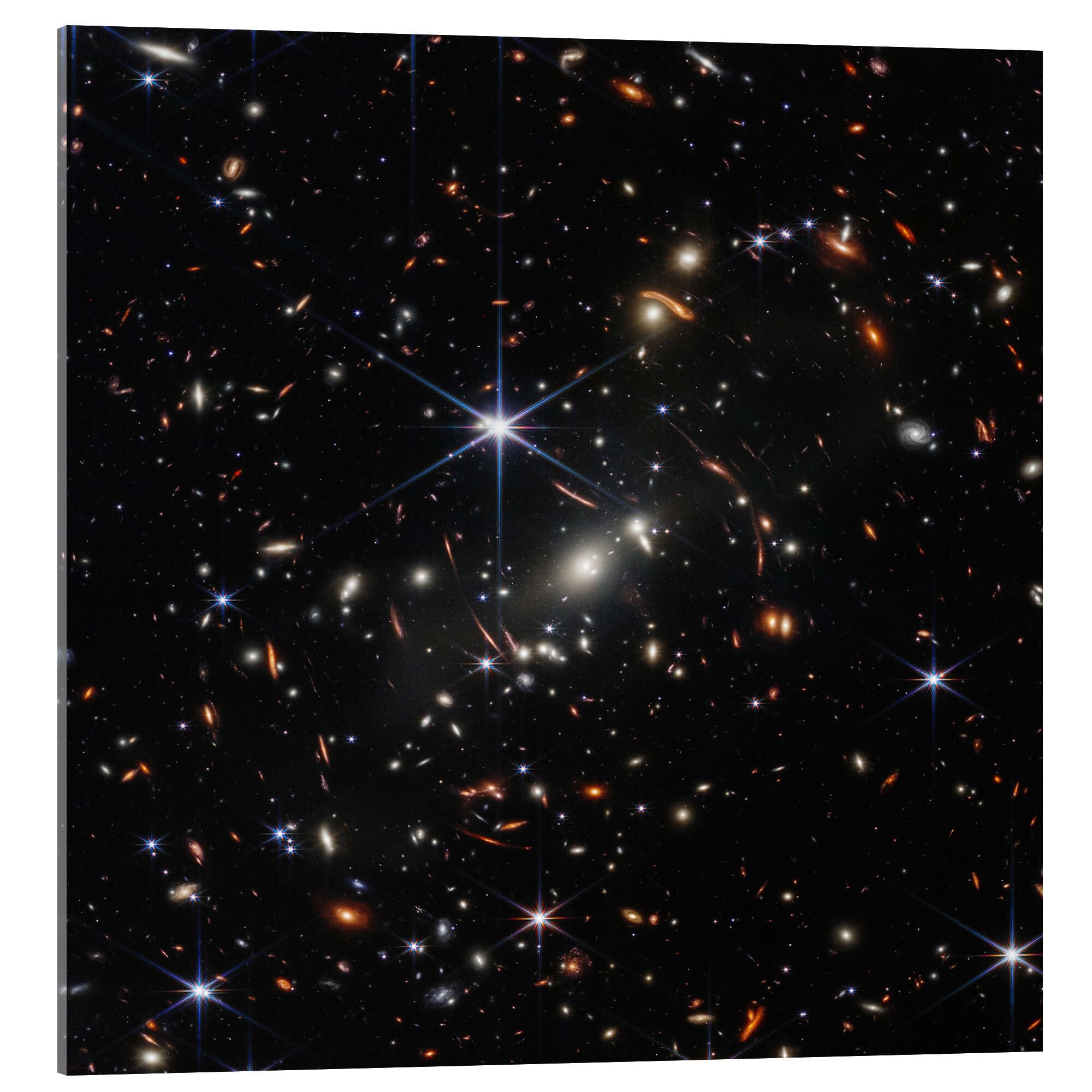 Posterlounge James Webb - First deep field image Acrylic print by NASA 20 x 20 cm Black Wall art Wall decor