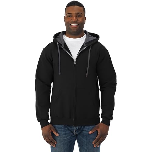 Fruit of the Loom Men's Sofspun Fleece Full Zip Hoodie
