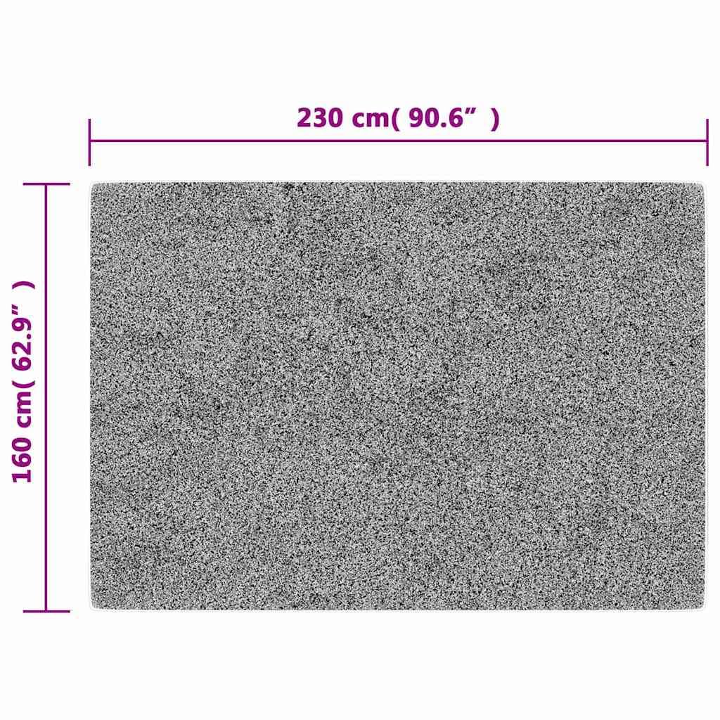 vidaXL Alfombra Lavable Antideslizante Tapete Entrada Vestíbulo Galería Estera Salón Dormitorio Oficina Cocina Suelo Gris 160x230 cm
