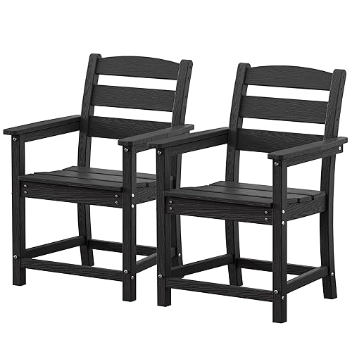 nalone Patio Dining Chairs Set of 2, HDPE Outdoor Dining