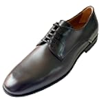 Fosco Plain Toe Oxford Derby Men's Dark Brown Italian New Shoes Vicuna Calf (Salvatore