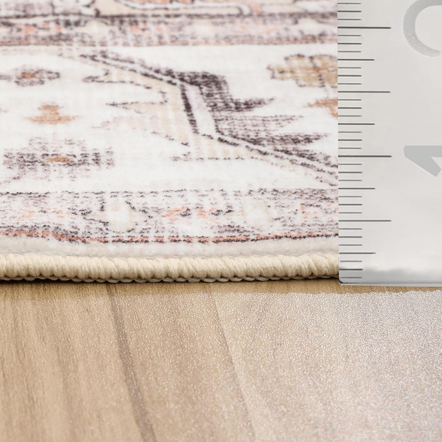 Washable 6x9 Area Rug - Living Room Large Rug Stain Resistant Carpet Vintage Carpet Bedroom Non-Slip Backing Home Decor Floor Decor Mat,Orange