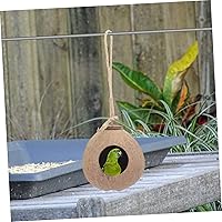 Vista 5 de Mipcase Nido de pájaros naturales ornamento de concha de coco casa de pájaros decoración de jardín para oficina en casa