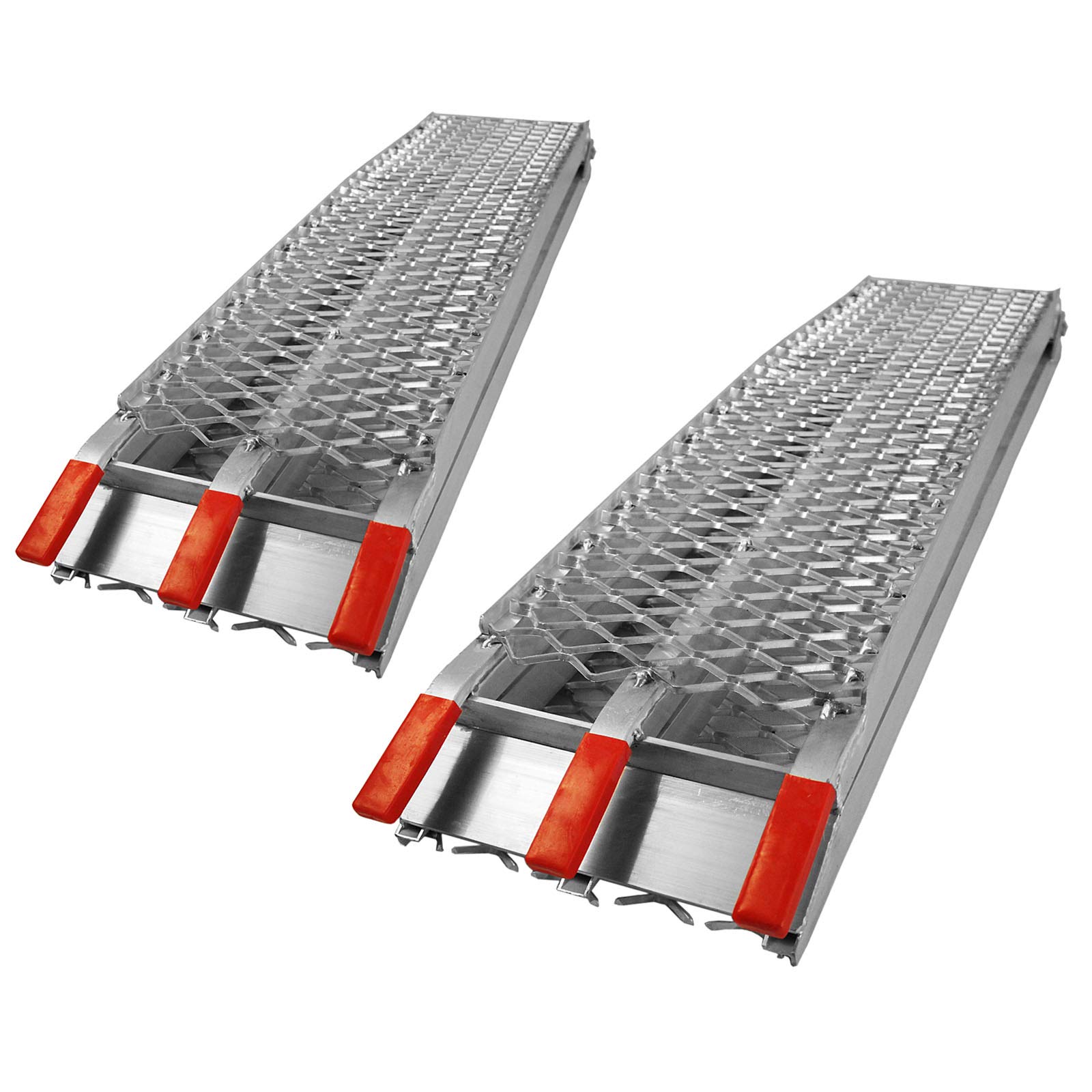 Wiltec 2X Auffahrrampe 226 cm 680 kg für Quad ATV Motorrad, Aluminium Auffahrschiene faltbar, Verladerampe rutschsicher