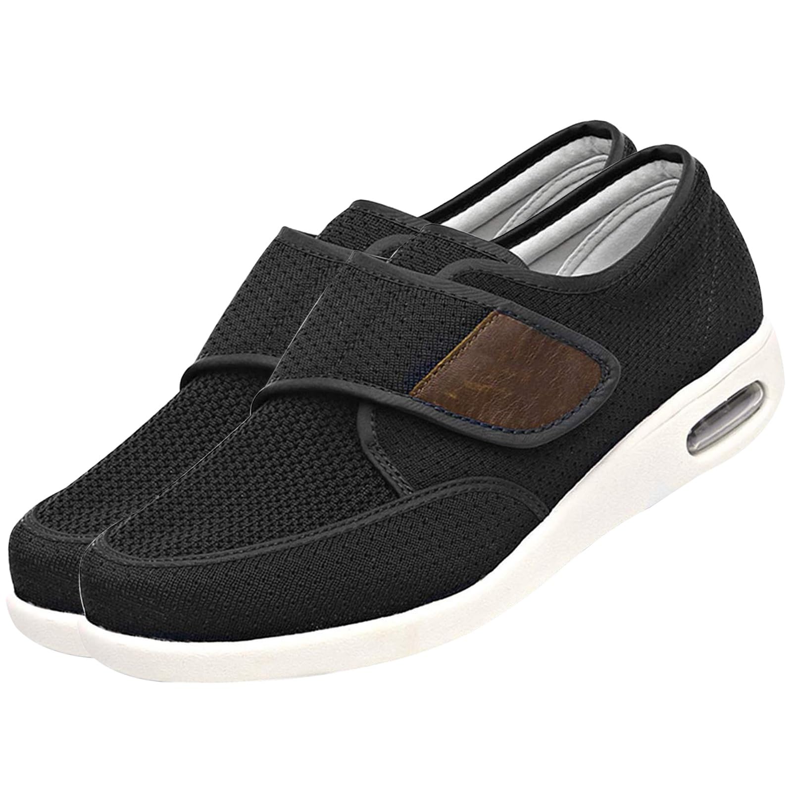 Zapatillas Pie Ancho Hombre Especial Zapatos ajustables con cierre Diabeticos Ortopédicos Calzado para Pies