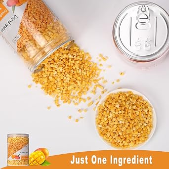 Freeze Dried Mango Diced,7oz No Sugar Added,for Baking,Smoothie,Yogurt,Tea