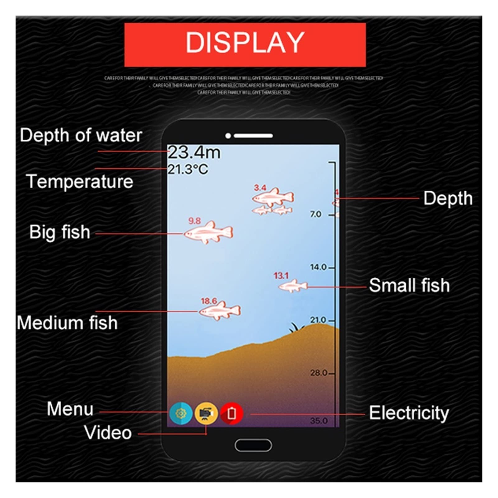 Buscador de Peces, Finder de Pescado Bluetooth Inalámbrico Echo SONUNDER Sonar Sensor PROFUNDAJE DE PESCADA for LA Pesca del Lago & Androide