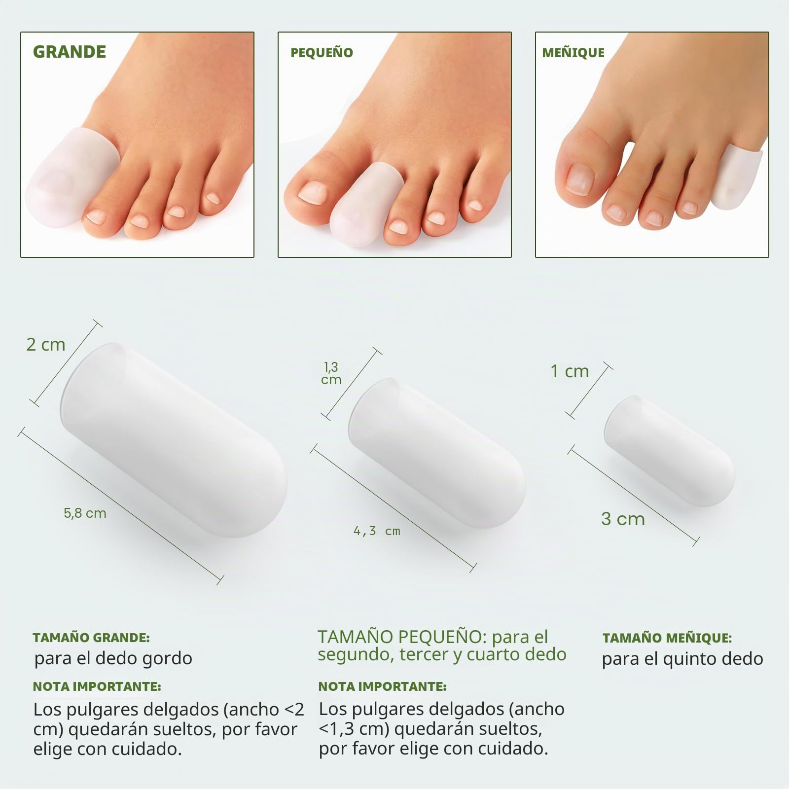 Bukihome Paquete de 12 protectores de gel con infusión de extracto de aloe vera, protectores de dedos grandes para callos, ampollas, uñas encarnadas, callos, cojines de dedos para aliviar el dolor…
