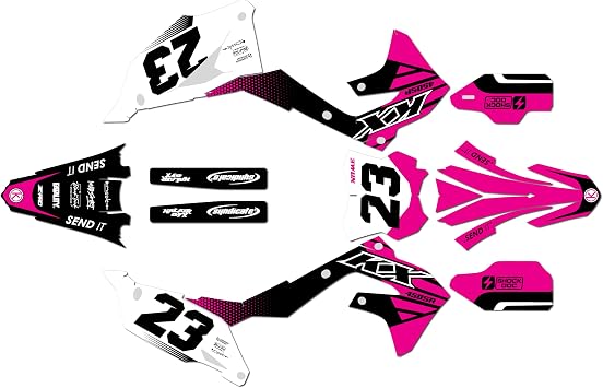 Graphics Kit for Kawasaki KX450SR 2022-2023 OEM Series Pink 09 Mil - Dirt pit bike motorcycle stickers, dirtbike racing automotive decal motocross accessories no-plastics
