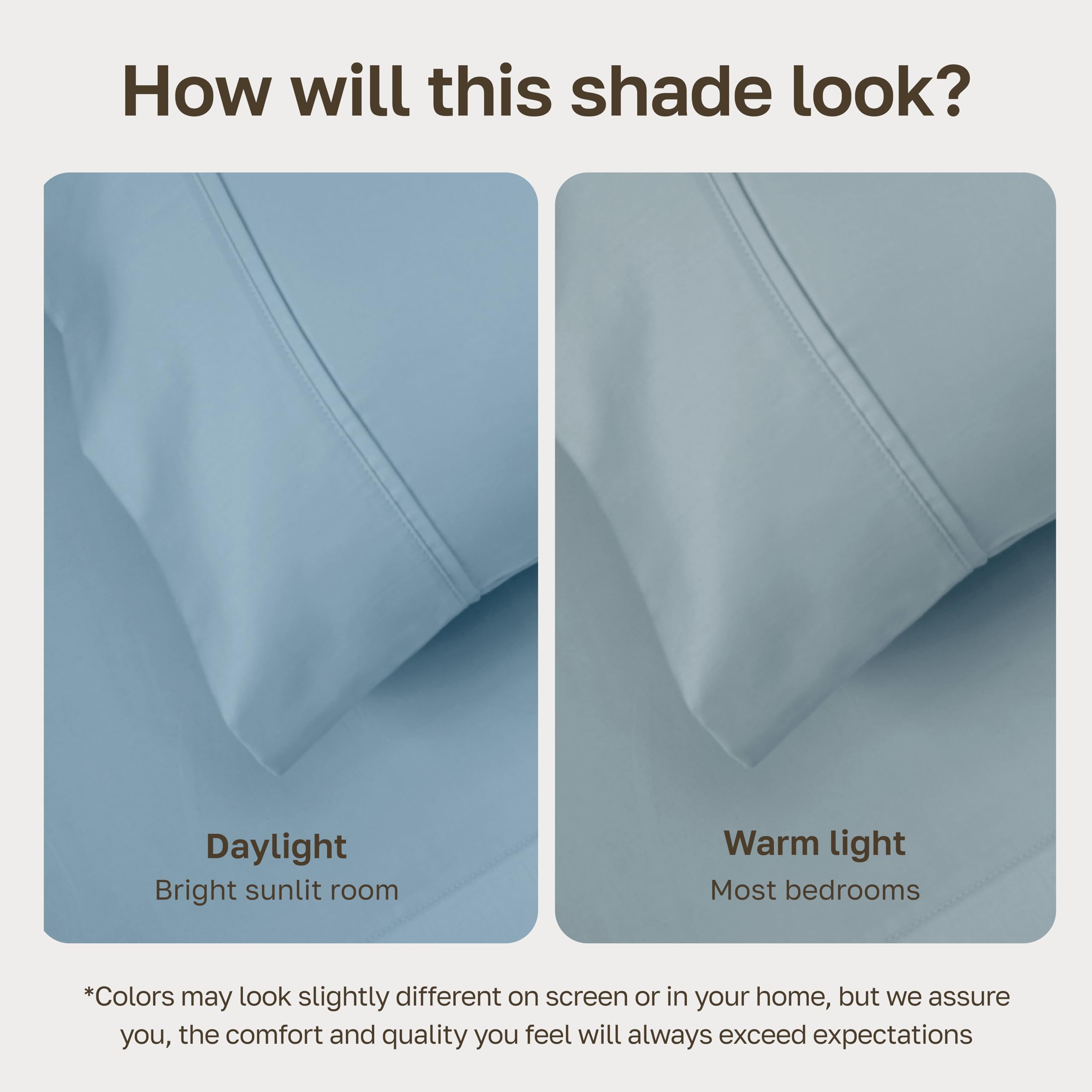 California Design Den 400 Thread Count Natural 100% Cotton Sheets, King Bed Sheets Set, Soft Sateen, Durable & Breathable Bedding with Deep Pockets - Sky Blue