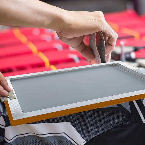 Miniatura 7 de Caydo Marcos de impresión de pantalla de seda de aluminio de 3 piezas con malla 110 para serigrafía, 10 x 14 pulgadas, 8 x 12 pulgadas, 6 x 10