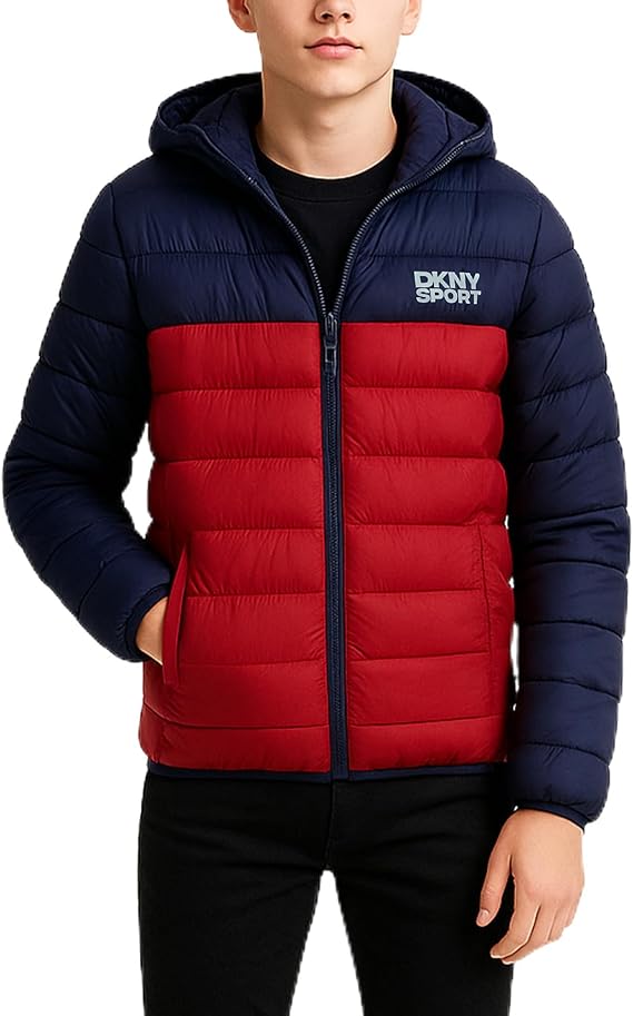 Amazon.com: DKNY Boys Puffer Jacket - Midweight Insulated Wind Water Resistant Hooded Puffer Winter Coat - Quilted Winter Jacket for Boys, Size 10-12, NAVY BLUE: Clothing, Shoes & Jewelry