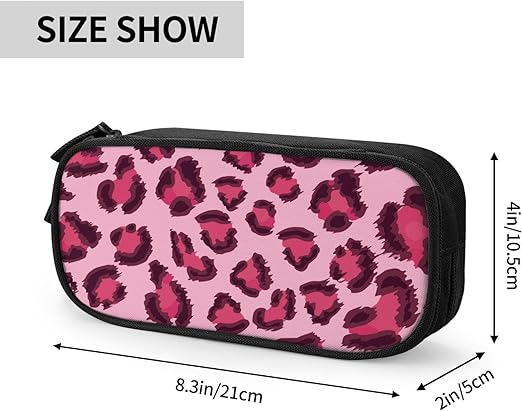 Amazon.co.jp: ペンケース レオパード柄 豹柄 ヒョウ柄 ピンク 筆箱 ふ