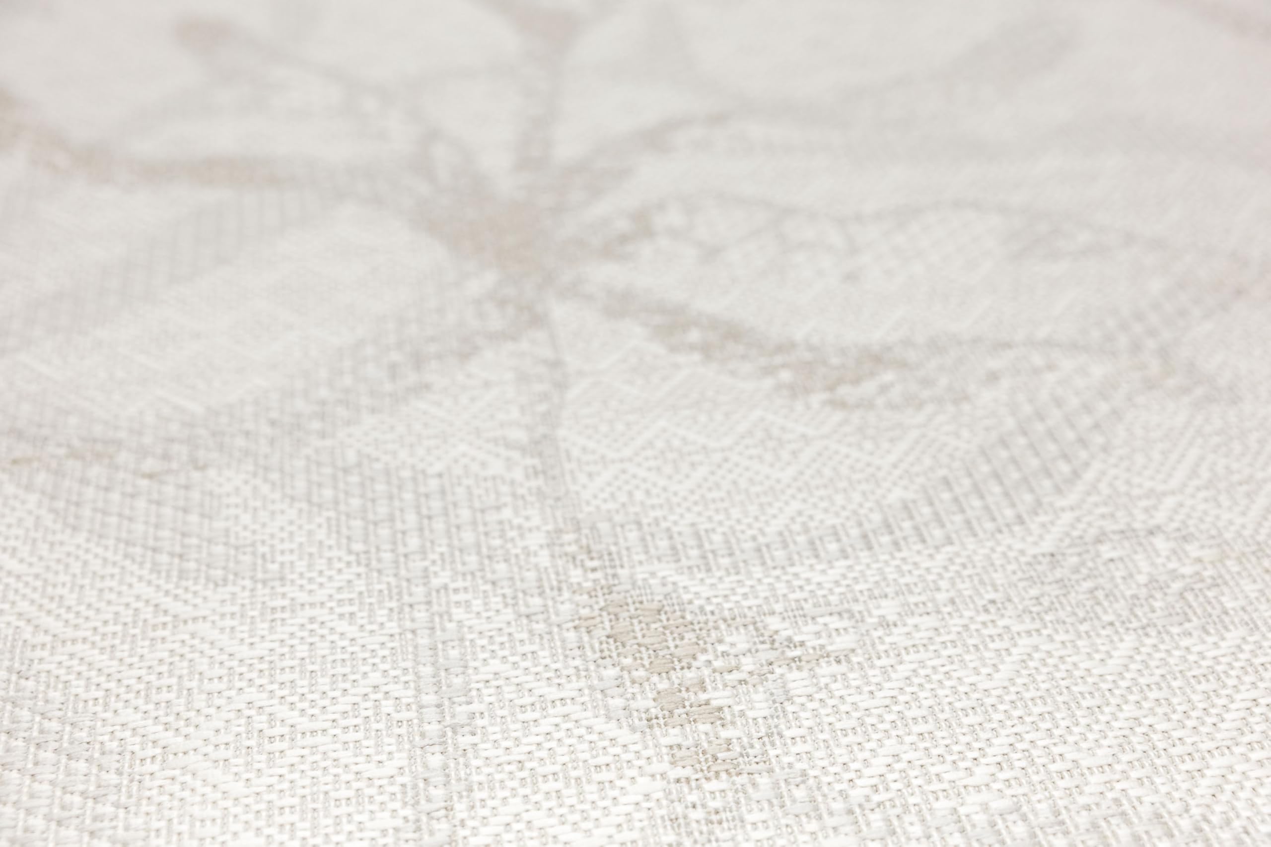 Haga, Runden, Sisal, Blumen, 140 cm, modernes Muster Outdoor Teppich, Balkon Carpet,Tepich für Terrasse, Teppiche aussenbereich wetterfest