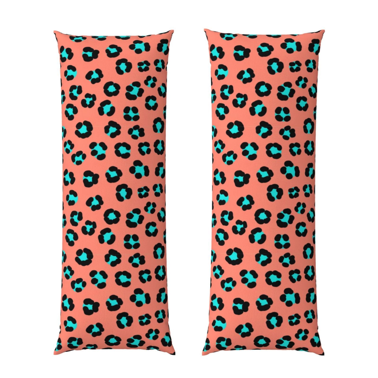 Body Pillow Cover 20x60 Funny Leopard Print, Soft Velvet Long Pillowcase with Hidden Zipper, Cozyffy Rectangular Case for Bed Sofa Decor