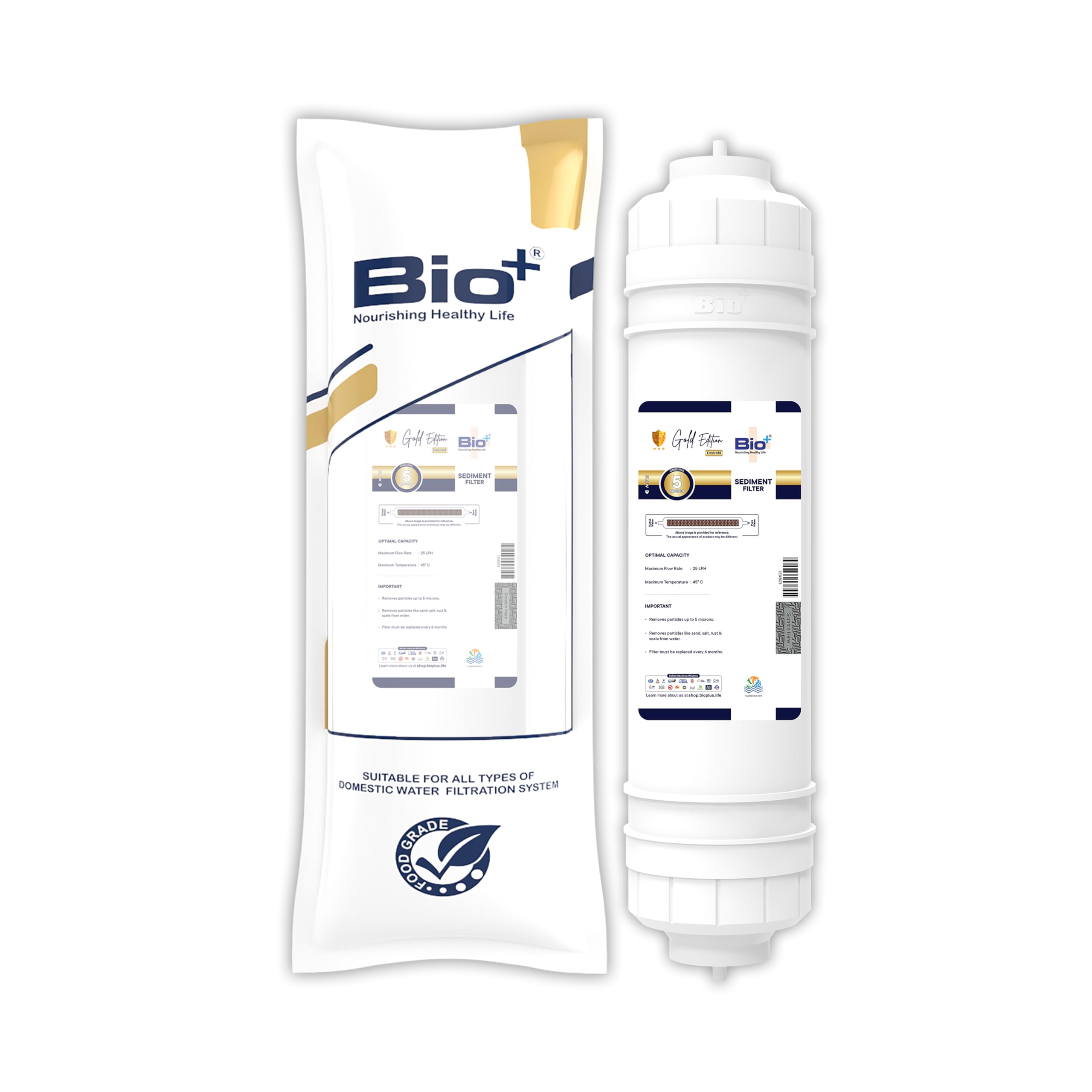 Sediment Filter 10" - Advanced Filteration Purification System Upgrade for Crystal Clear Water - Removes Sediment, Impurities, Contaminants - High-Performance Filtration - 5000L - GOLD EDITION-image-9